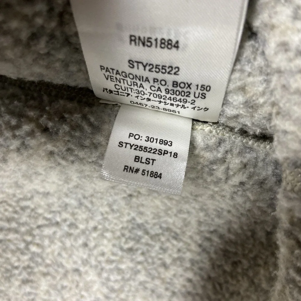 Patagonia 1/4 Zip Better Sweater Size XXL Gray Fleece Pullover Hiking 25522SP18